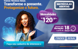 Senai abre vagas em cursos técnicos e profissionalizantes para o segundo semestre