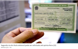 Prazo para emissão de segunda via do título eleitoral acaba na quinta