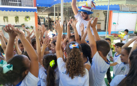 Corrida do Saneamento leva arte, cultura e conscientização ambiental para escolas de educação infantil em Cachoeiro