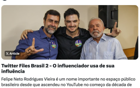 Felipe Neto tinha influência entre a diretoria do Twitter