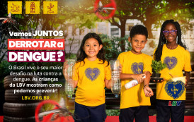 Campanha de combate à dengue com recado das crianças: 