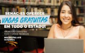 Senac-ES abre inscrições para cursos técnicos gratuitos na modalidade EAD