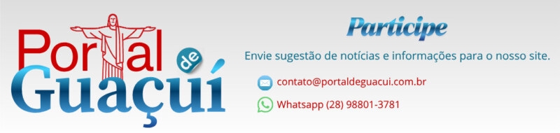 Envie sugestão de notícias e informações para o nosso site. E-mail: contato@portaldeguacui.com.br e Whatsapp (28) 98801-3781