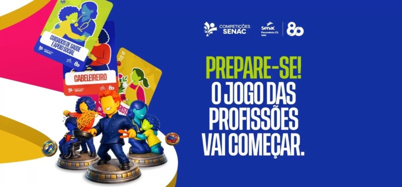 Senac-ES abre mais de 400 vagas de qualificação profissional com bolsa inicial de até R$ 600 e chance de participar das Competições Senac Senac-ES abre mais de 400 vagas de qualificação profissional com bolsa inicial de até R$ 600 e chance de participar das Competições Senac